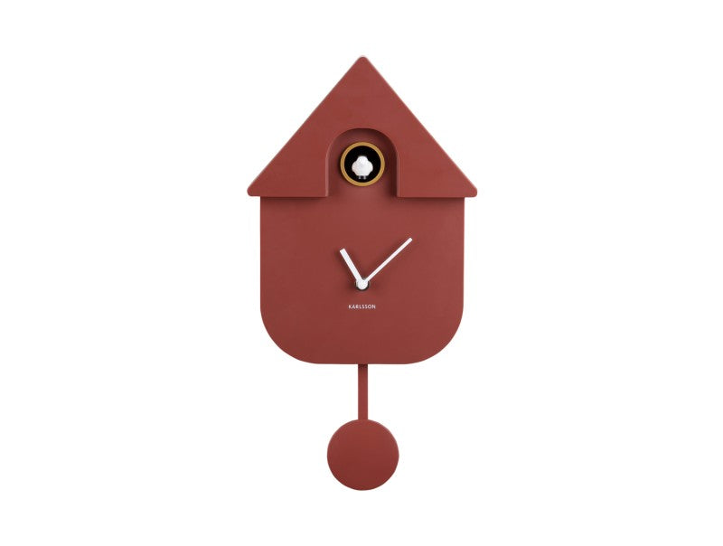 Red Ochre Modern Cuckoo Clock