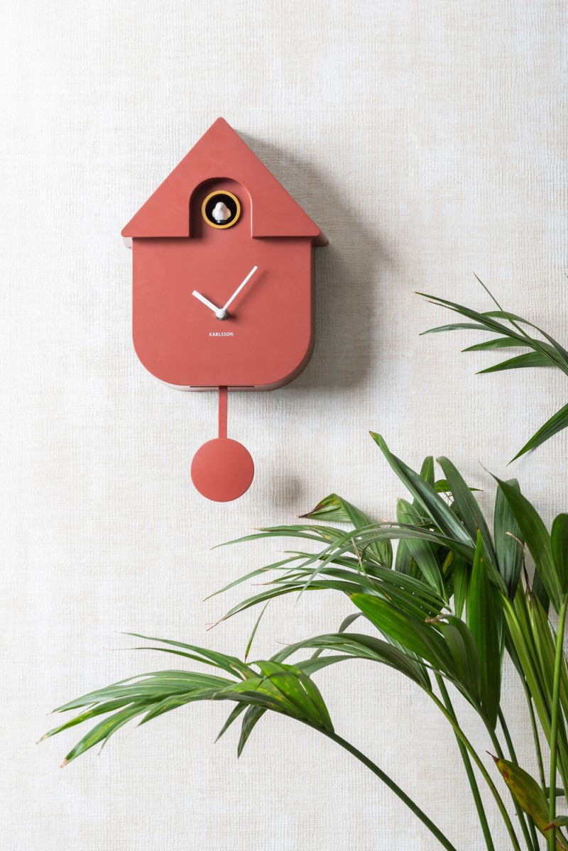 Red Ochre Modern Cuckoo Clock