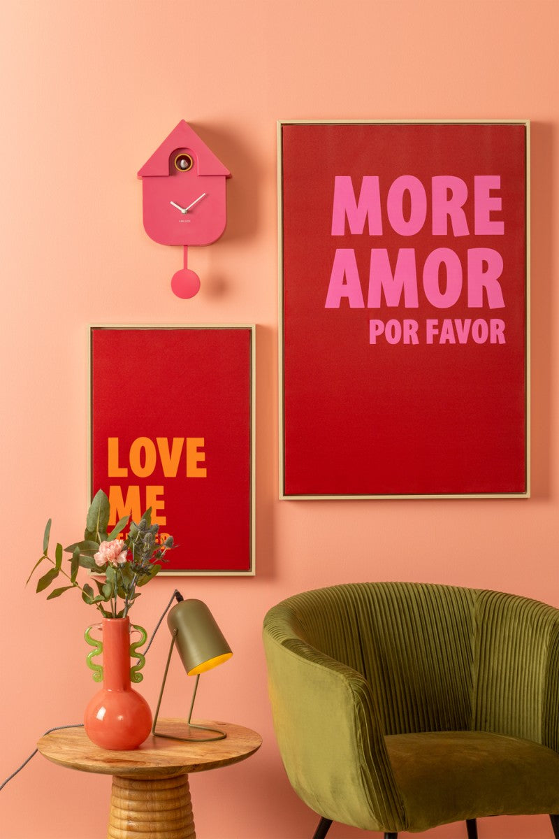 Bright Pink Modern Cuckoo Clock