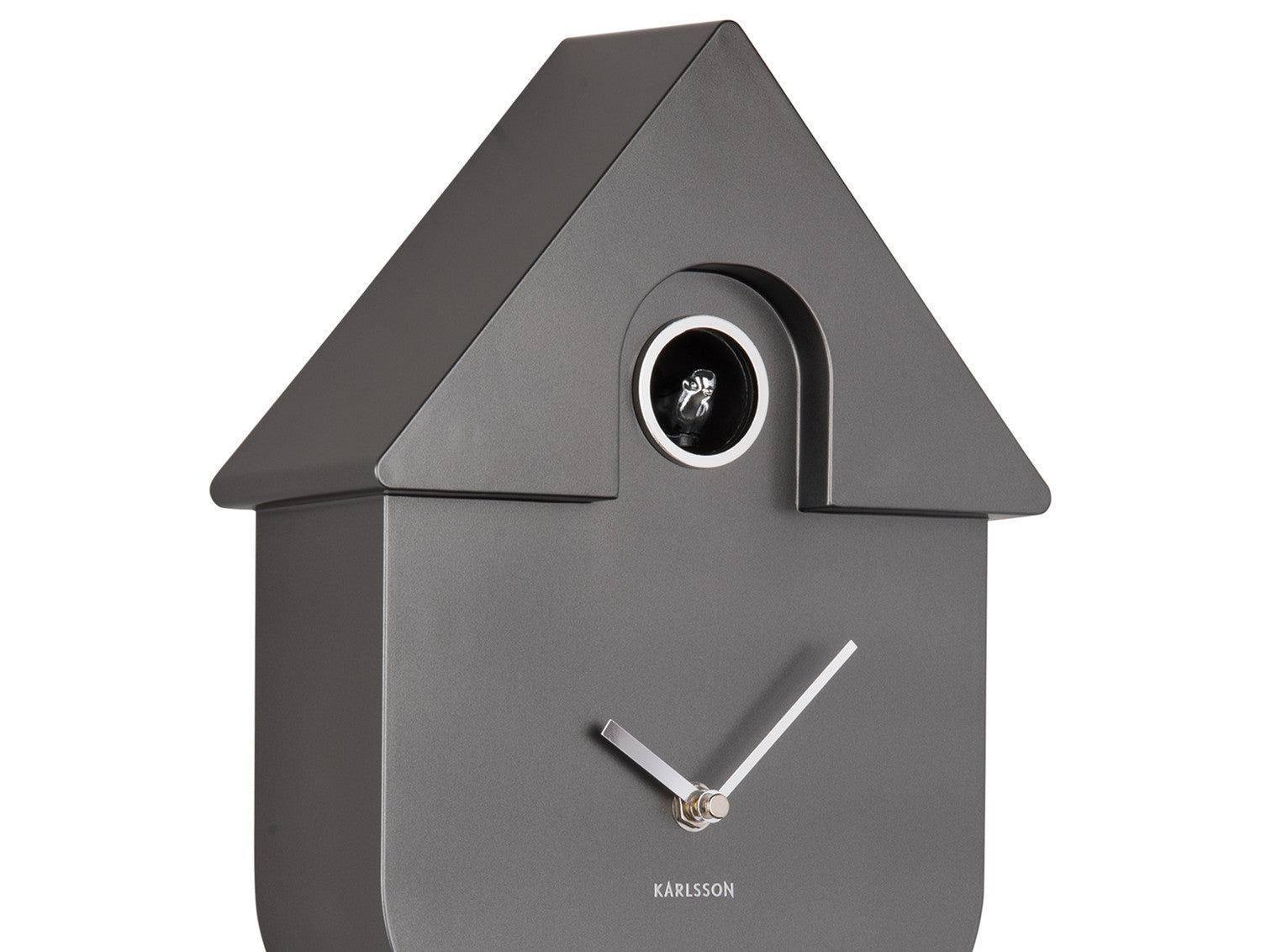 Metallic Dark Grey Modern Cuckoo Clock