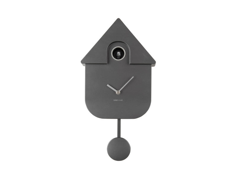 Metallic Dark Grey Modern Cuckoo Clock