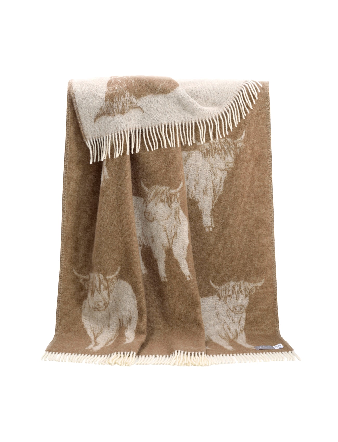 Highland Cow Wool Throw