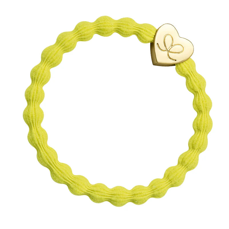 Gold Heart Sunshine Yellow Bracelet / Hair Band