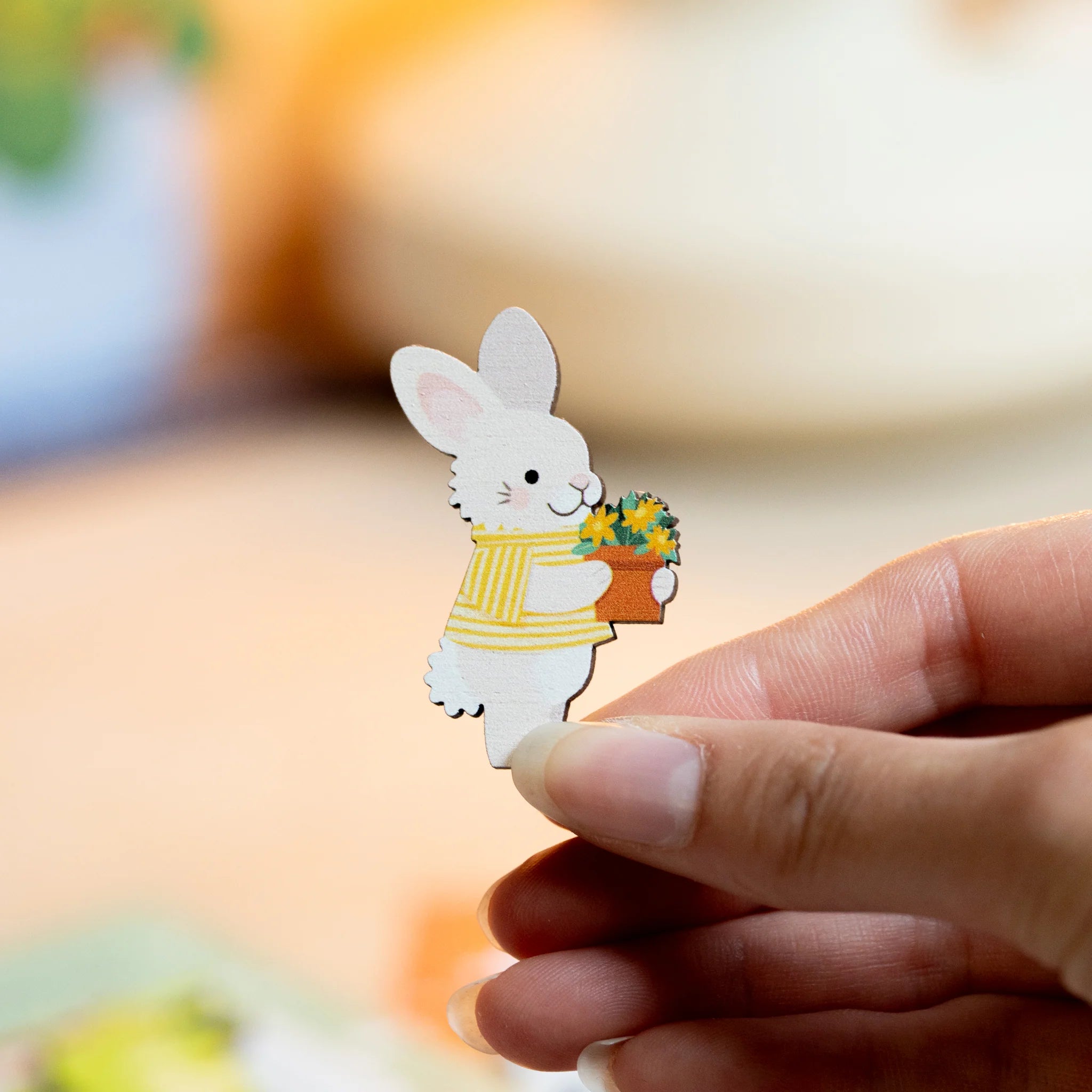 A Very Friendly Bunny - Pin Badge