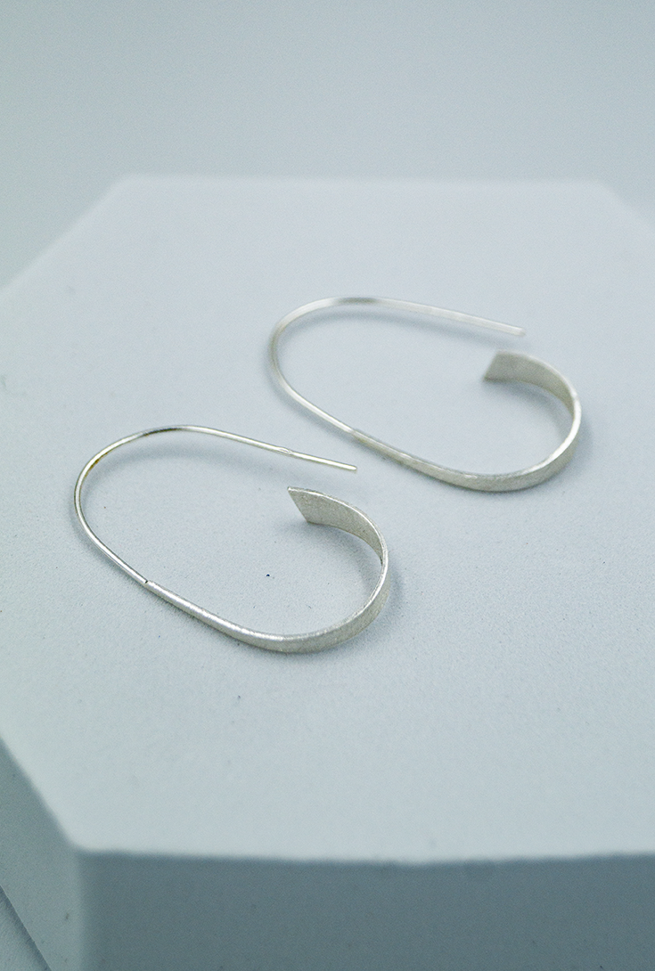 Sterling silver 2025 open hoop earrings