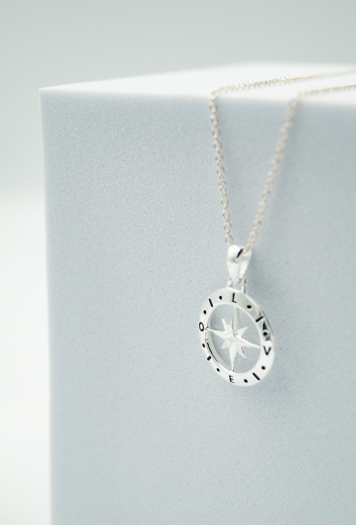 Reversible Compass Necklace