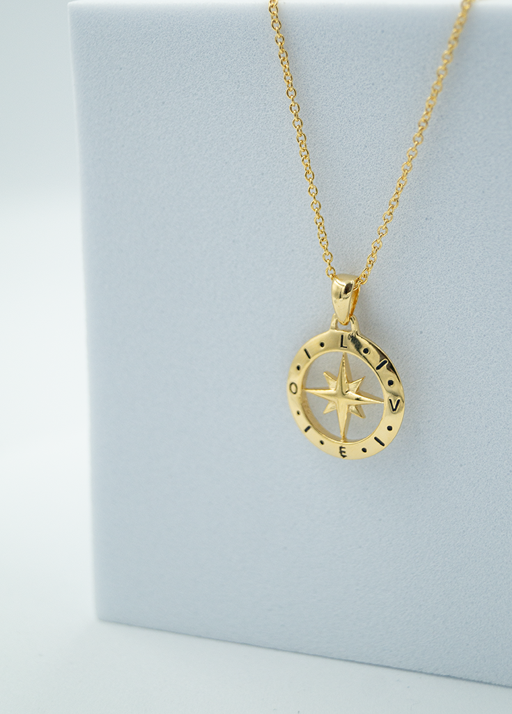 Reversible Compass Necklace