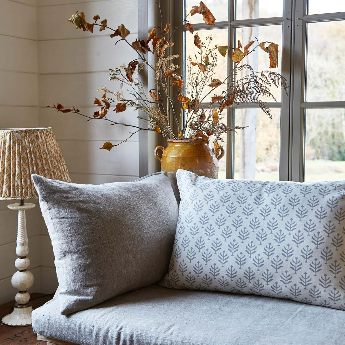 Weaver Green - Fern Chinchilla Canvas Cushion