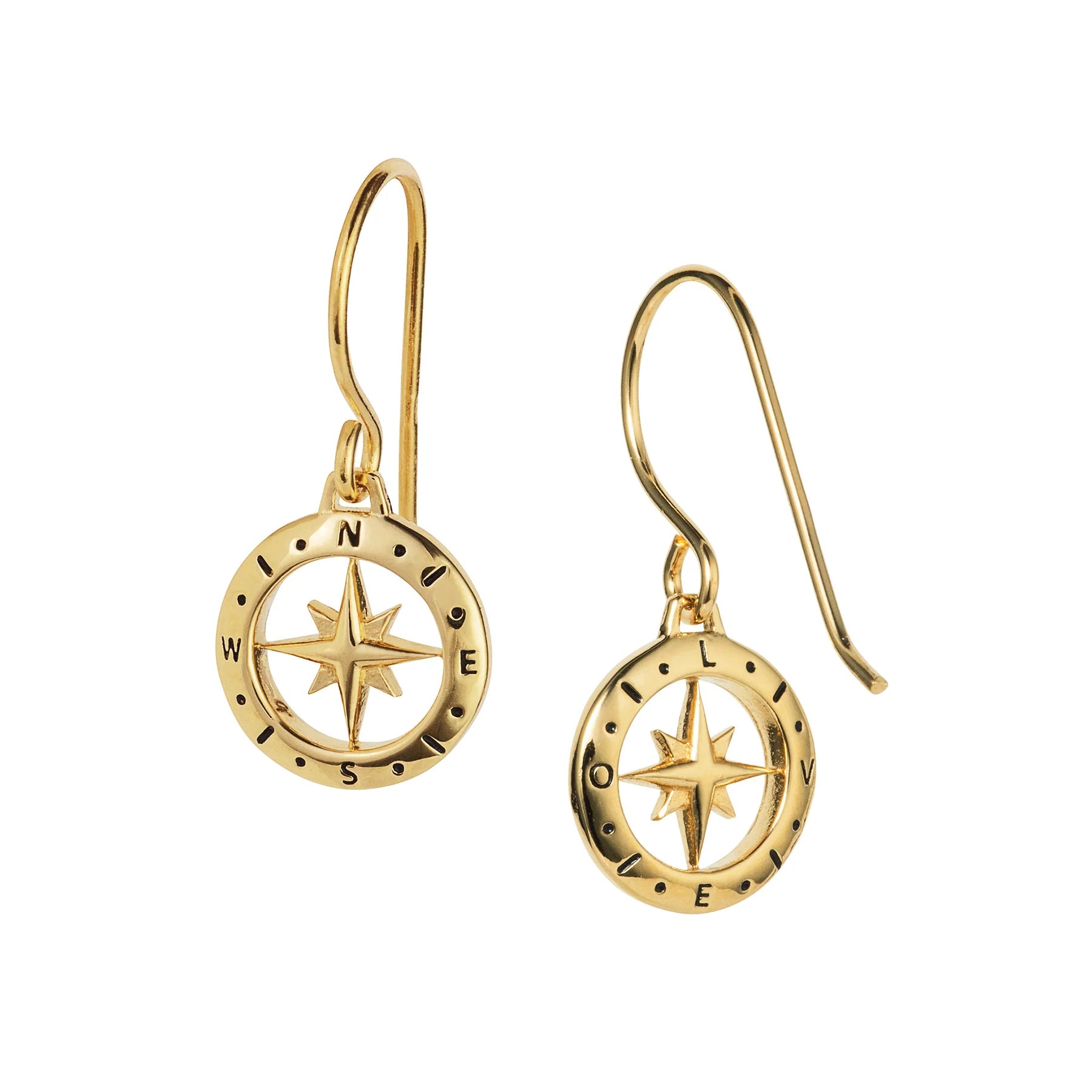 Reversible Compass Earrings