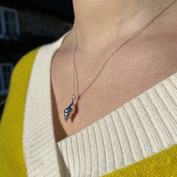 Conch Shell Silver Necklace