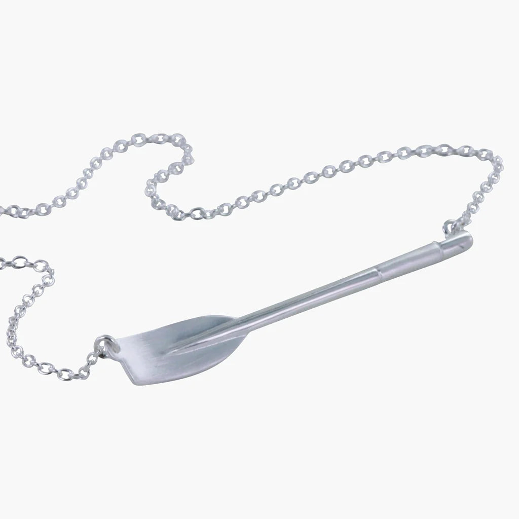 Gig Oar Silver Necklace