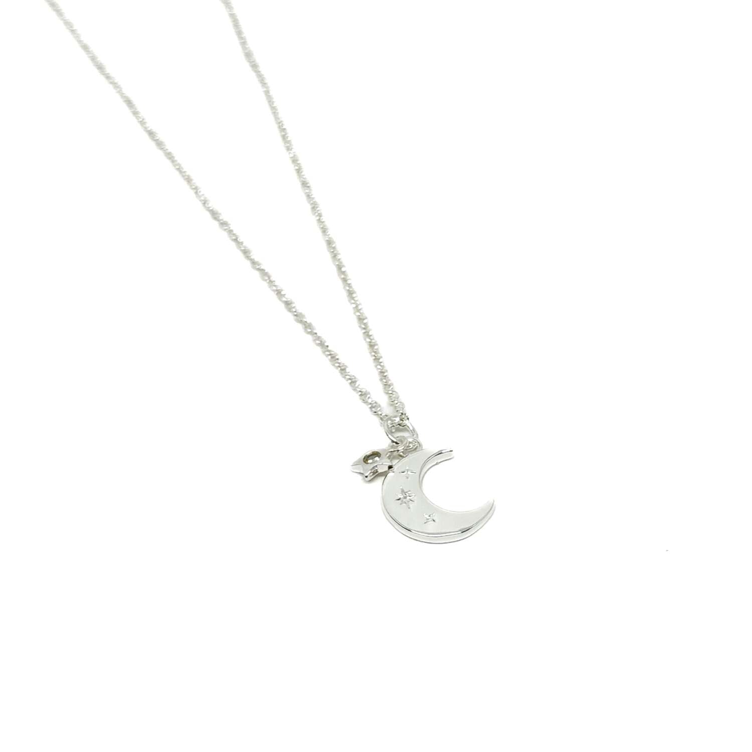 Moon and Star Necklace