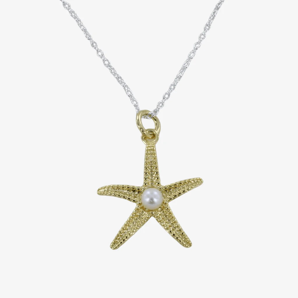 Starfish Necklace with Freshwater Pearl