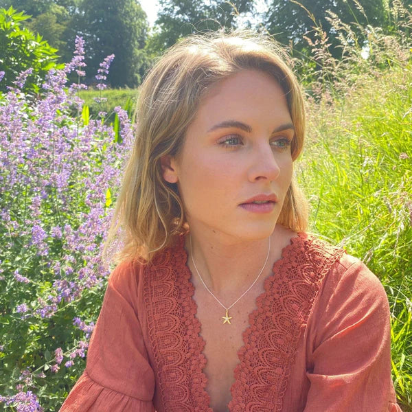 Starfish Necklace with Freshwater Pearl