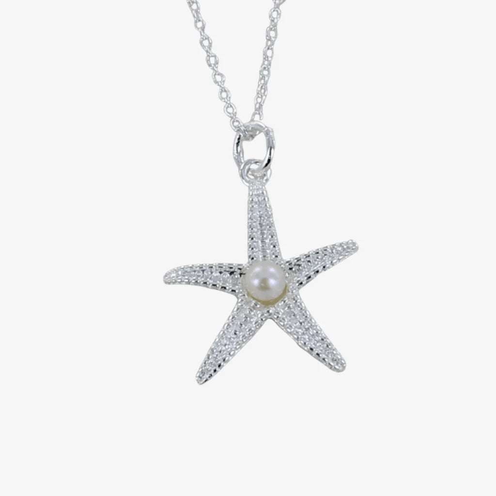 Starfish Necklace with Freshwater Pearl