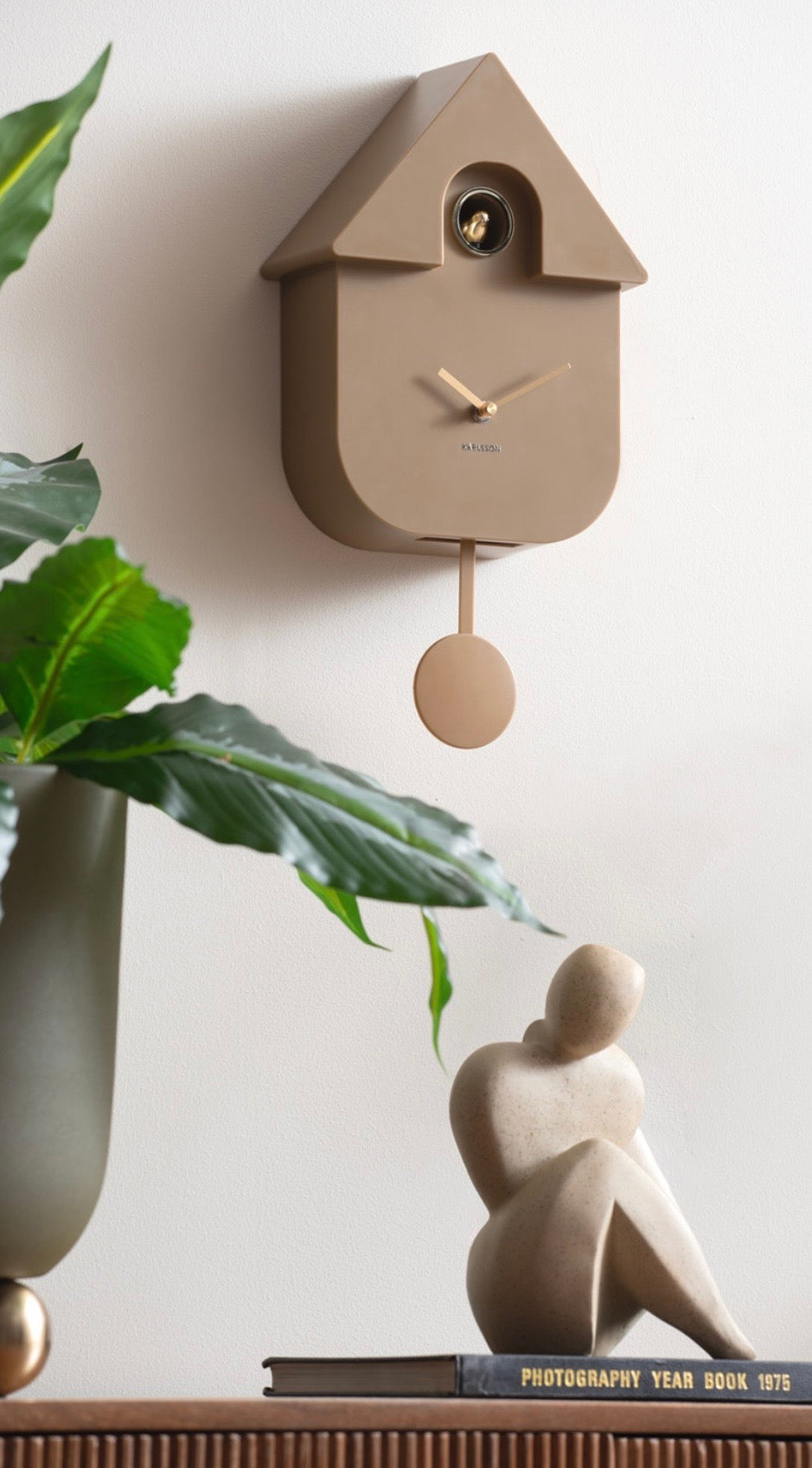 Mocha Brown Modern Cuckoo Clock