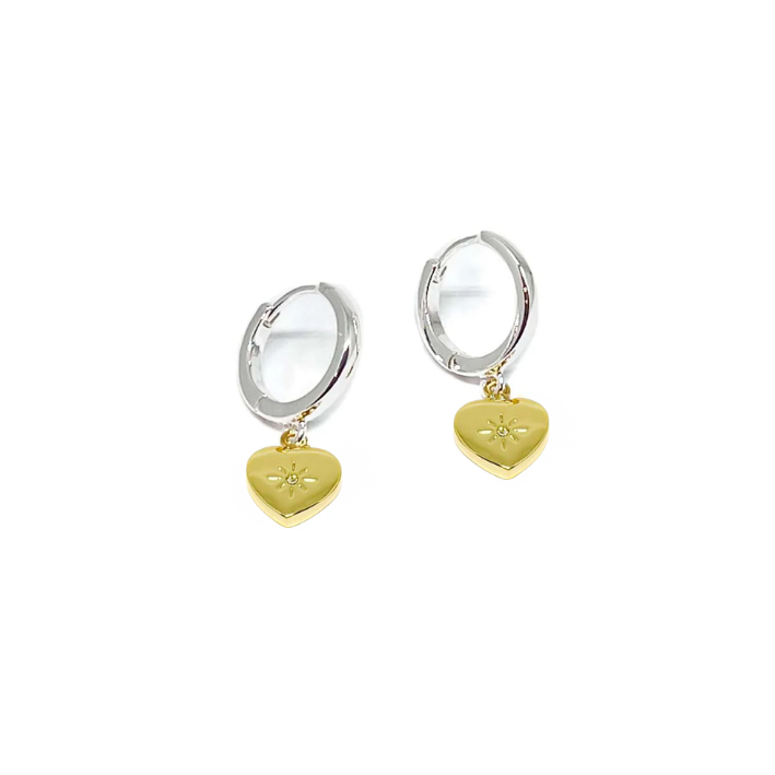 Heart Star Hoop Earrings