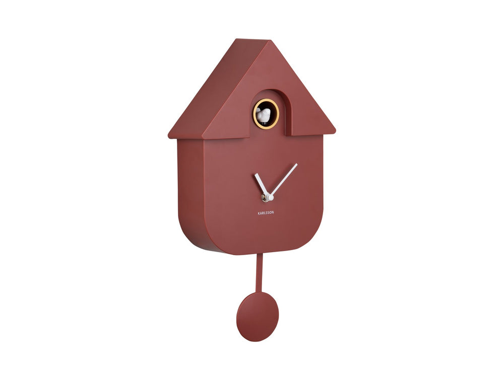 Red Ochre Modern Cuckoo Clock