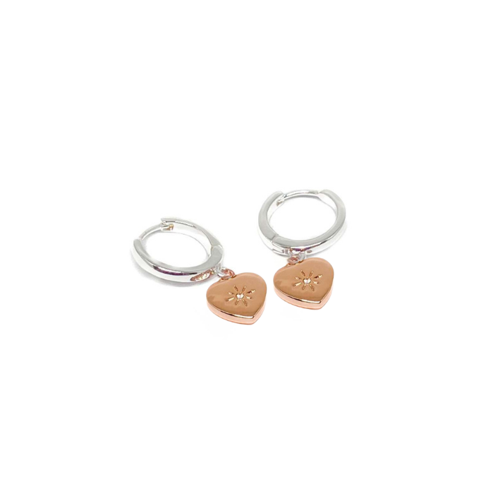 Heart Star Hoop Earrings
