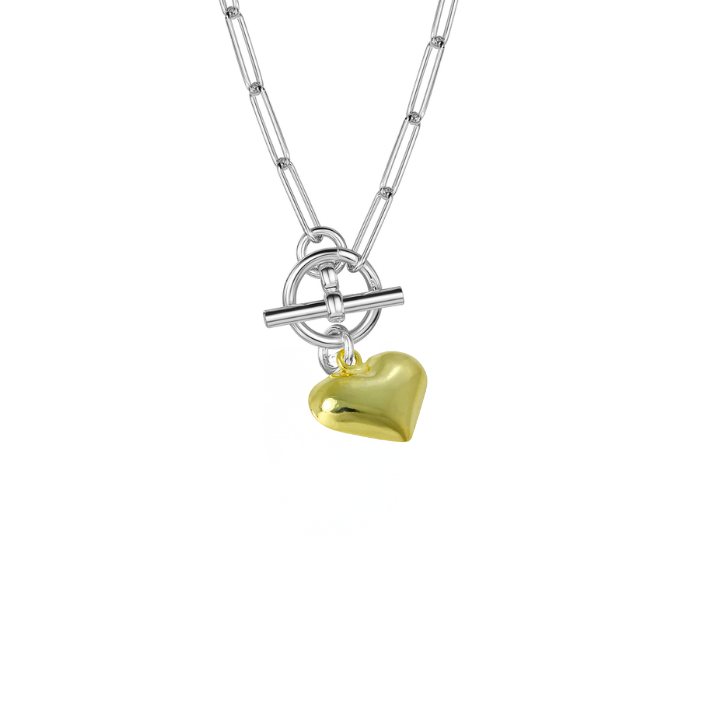 Heart T-Bar Necklace