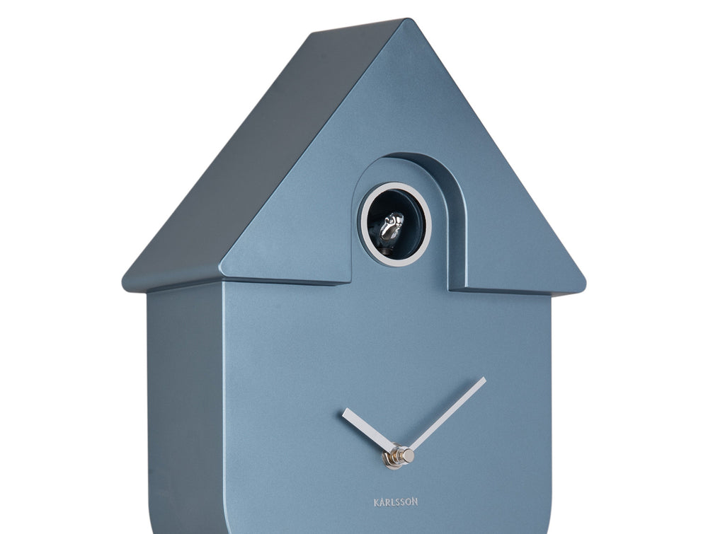 Metallic Dark Blue Modern Cuckoo Clock