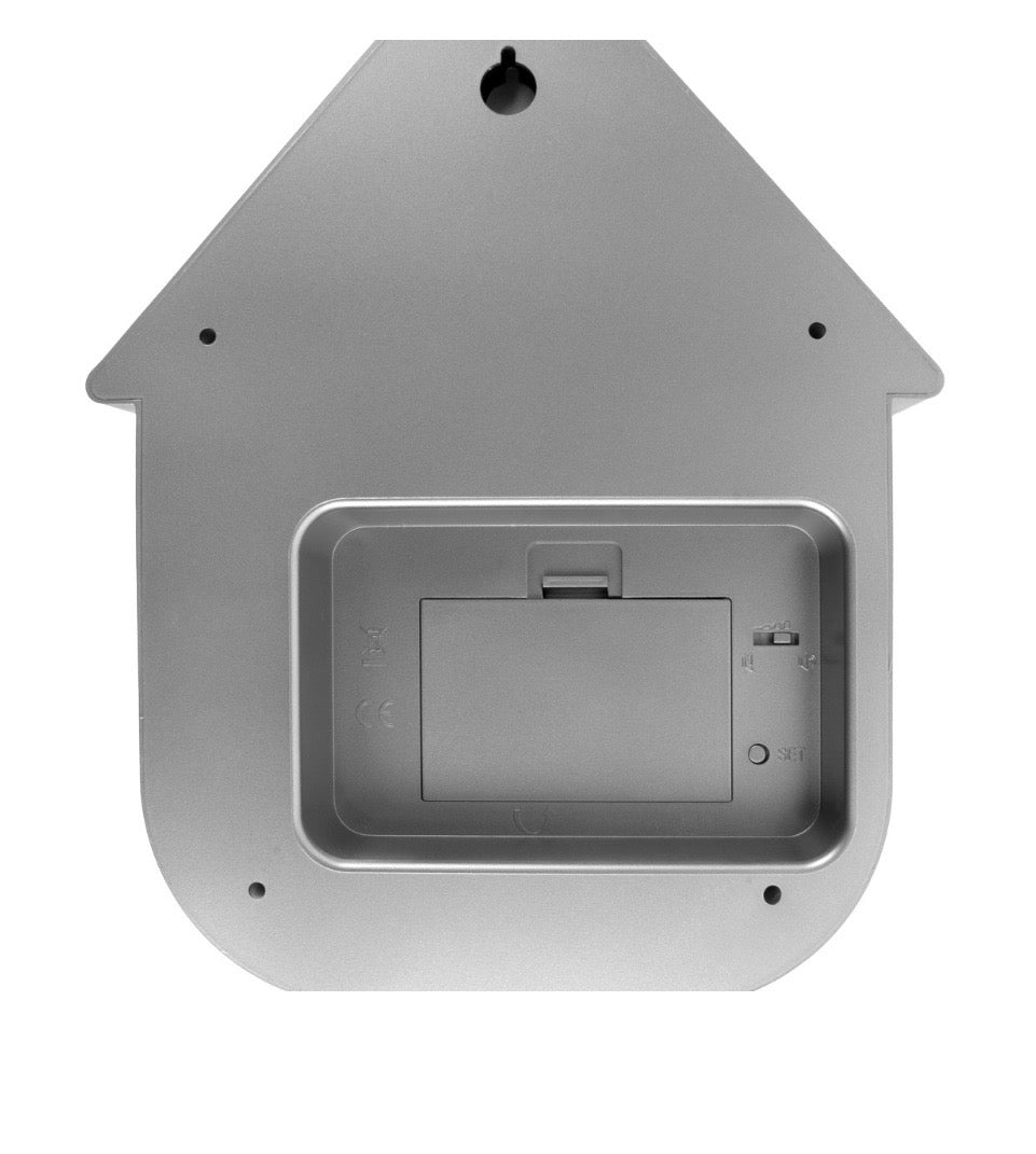 Metallic Silver Modern Cuckoo Clock