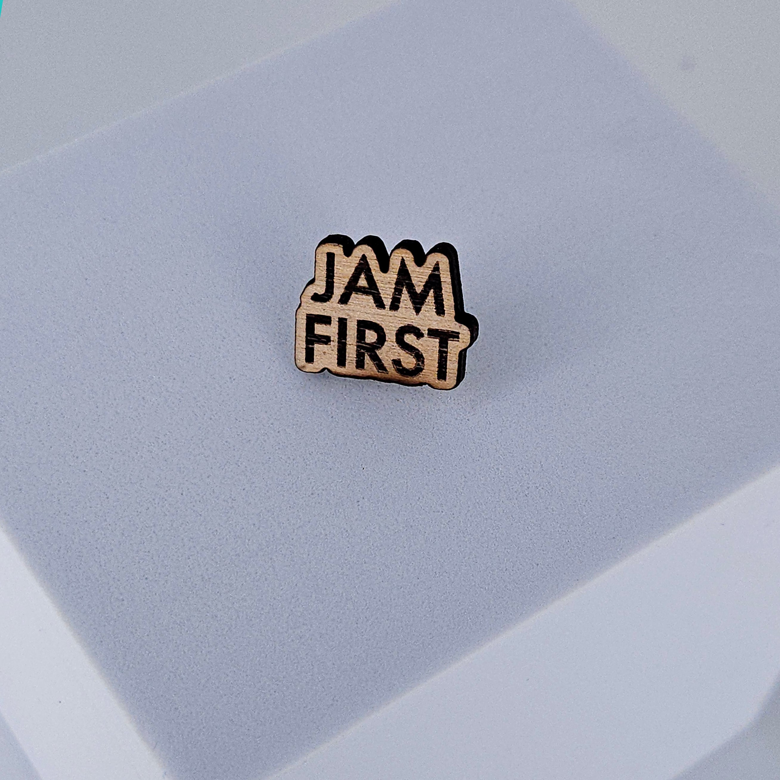 Cornish 'Jam First' Pin Badge