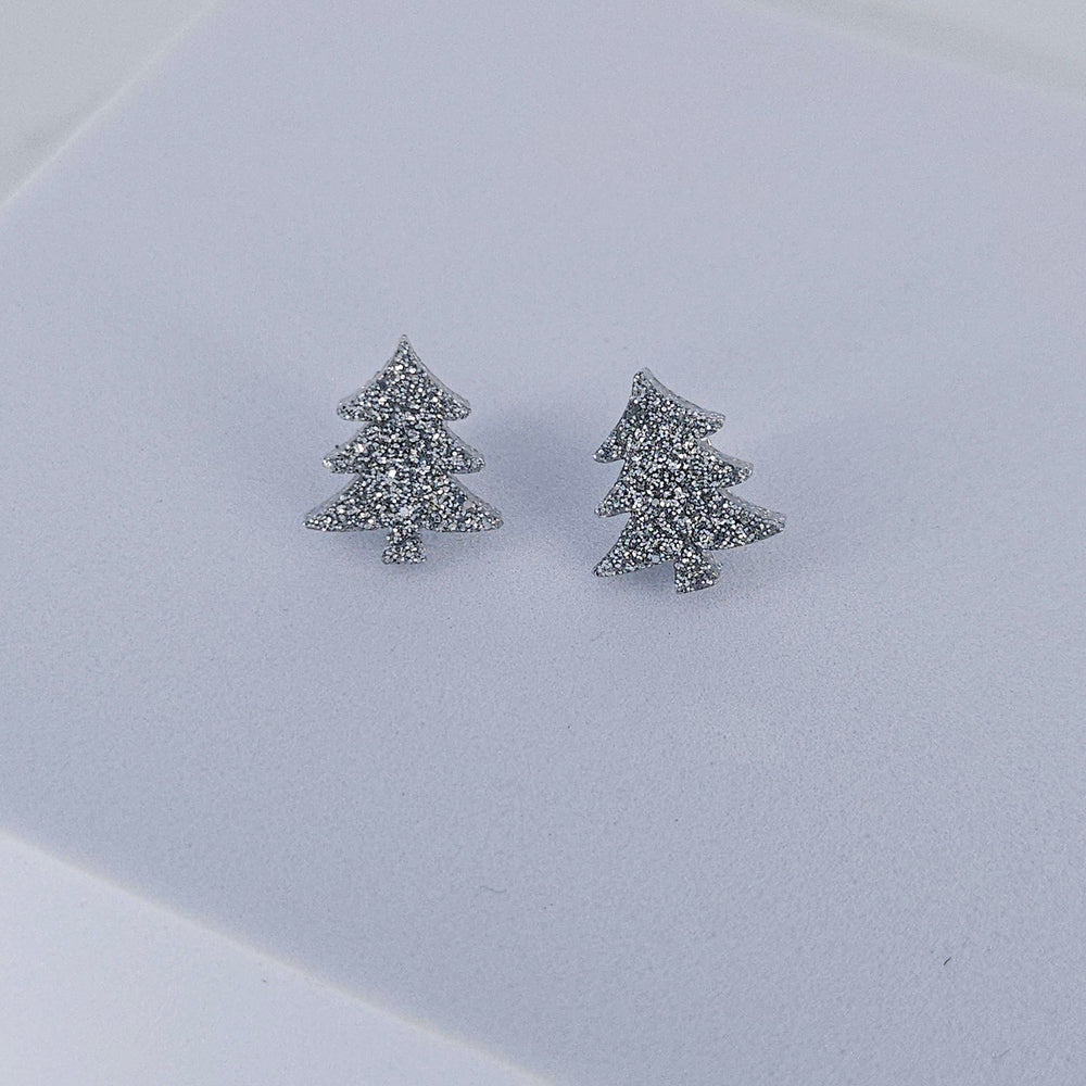 Christmas Tree Sparkly Studs