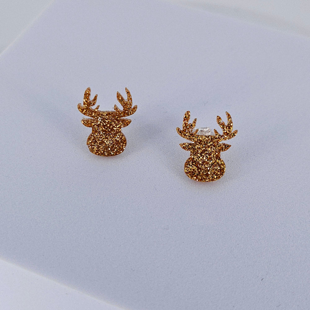 Sparkly Reindeer Studs