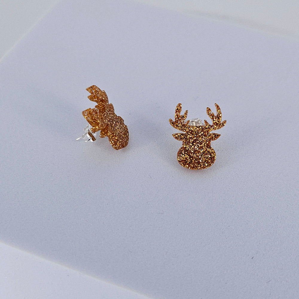 Sparkly Reindeer Studs