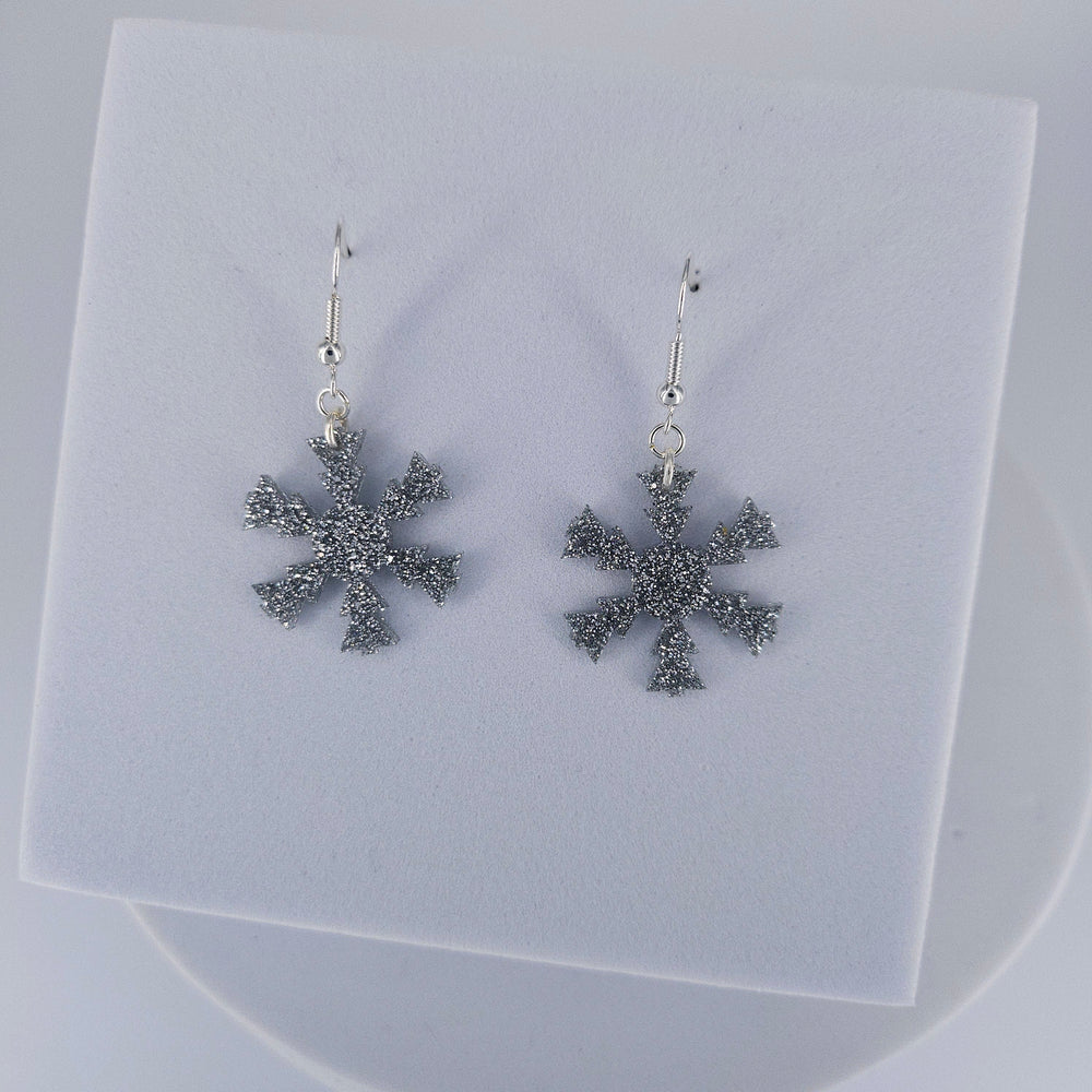 Sparkly Snowflake Earrings