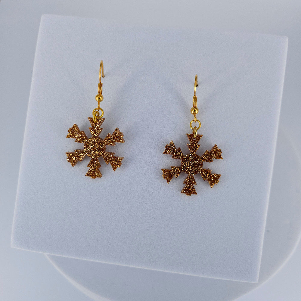 Sparkly Snowflake Earrings