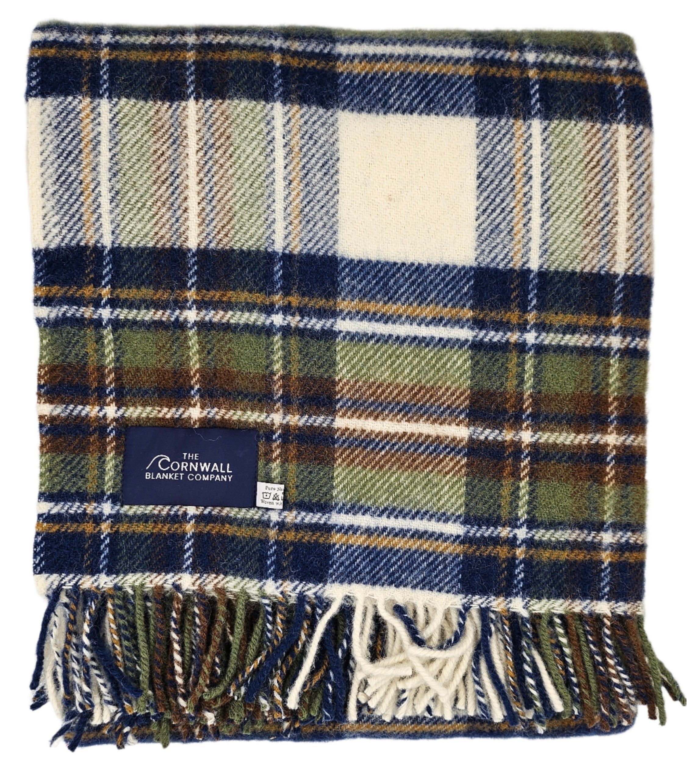 Blues & Greens Tartan Wool Blanket