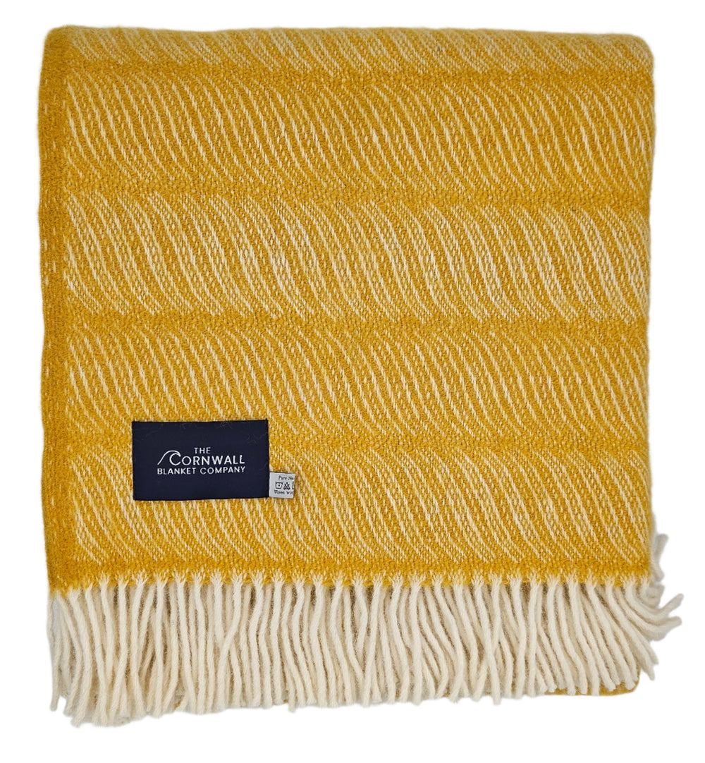 Yellow Twist Wool Blanket