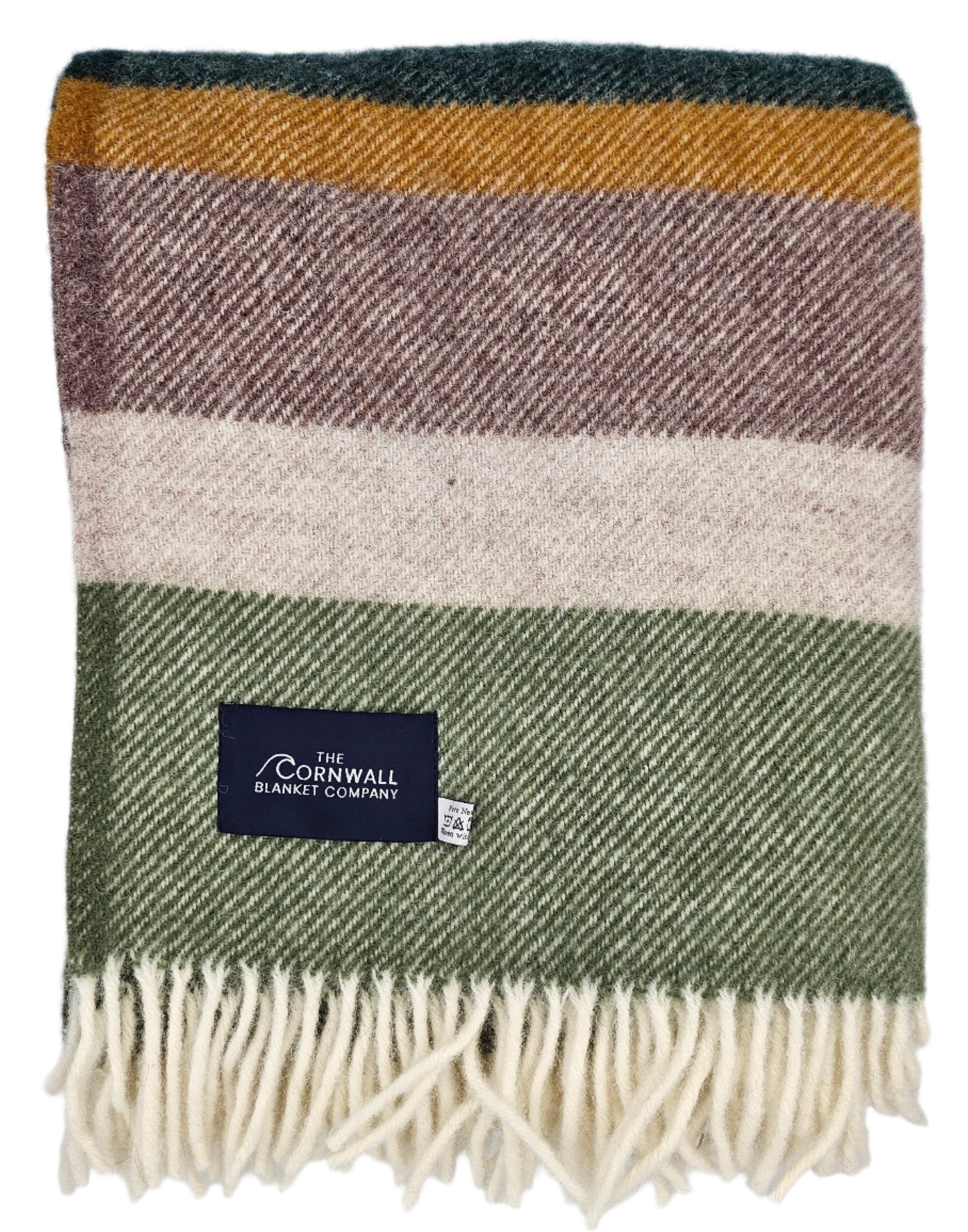 Earth Striped Square Wool Blanket