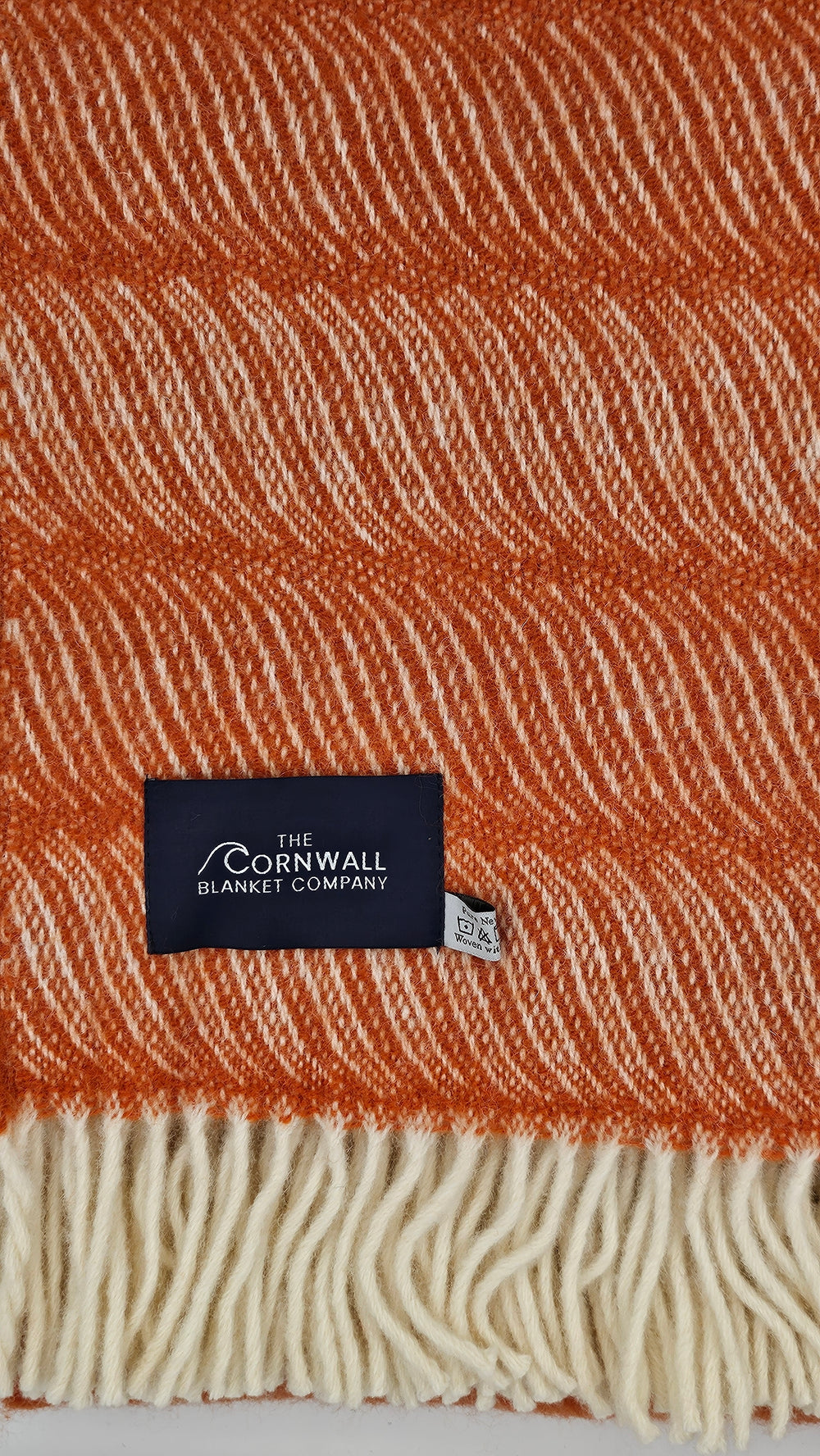 Orange Twist Wool Blanket