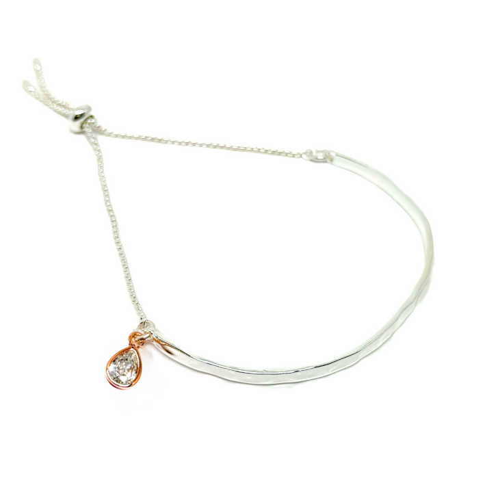 Diamond Drop Bangle Bracelet