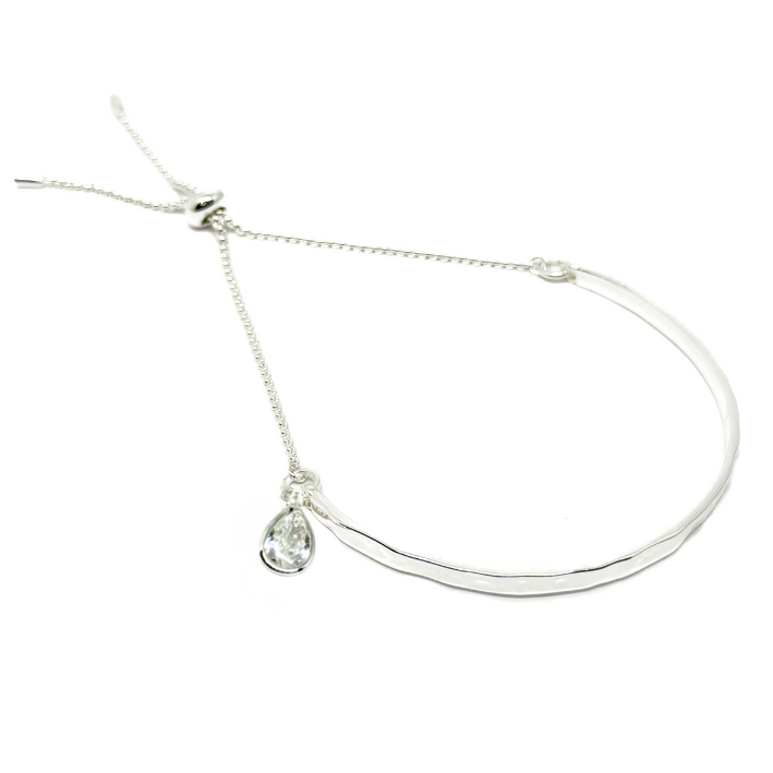 Diamond Drop Bangle Bracelet