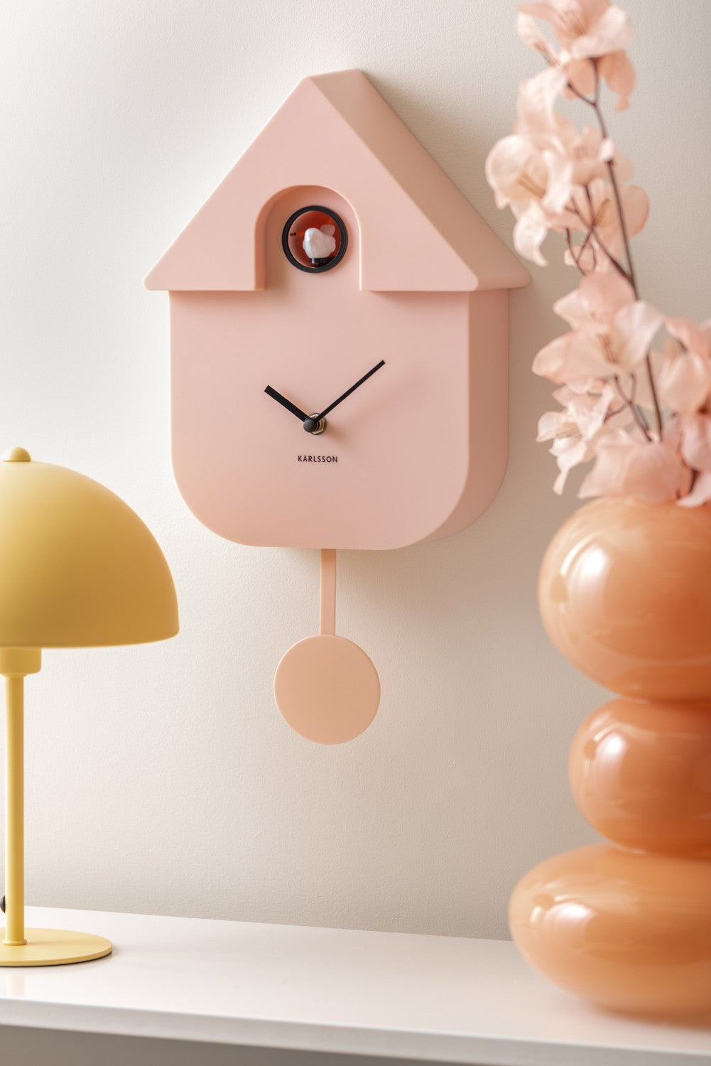 Light Pink Modern Cuckoo Clock