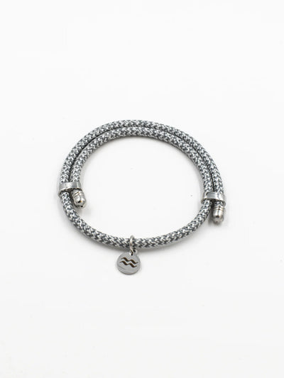 Adjustable Recycled Bracelet - Grey