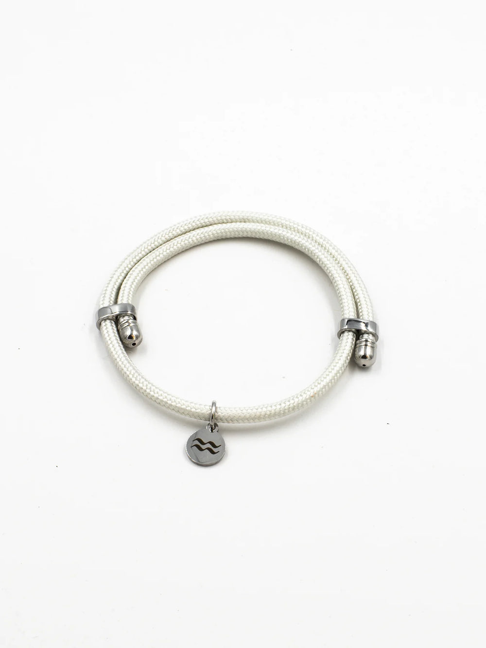 Adjustable Recycled Plastic Bracelet - White