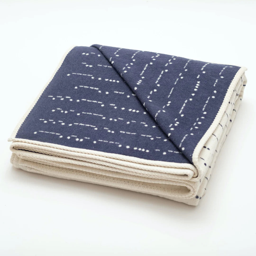 Morse Code Recycled Cotton Blanket