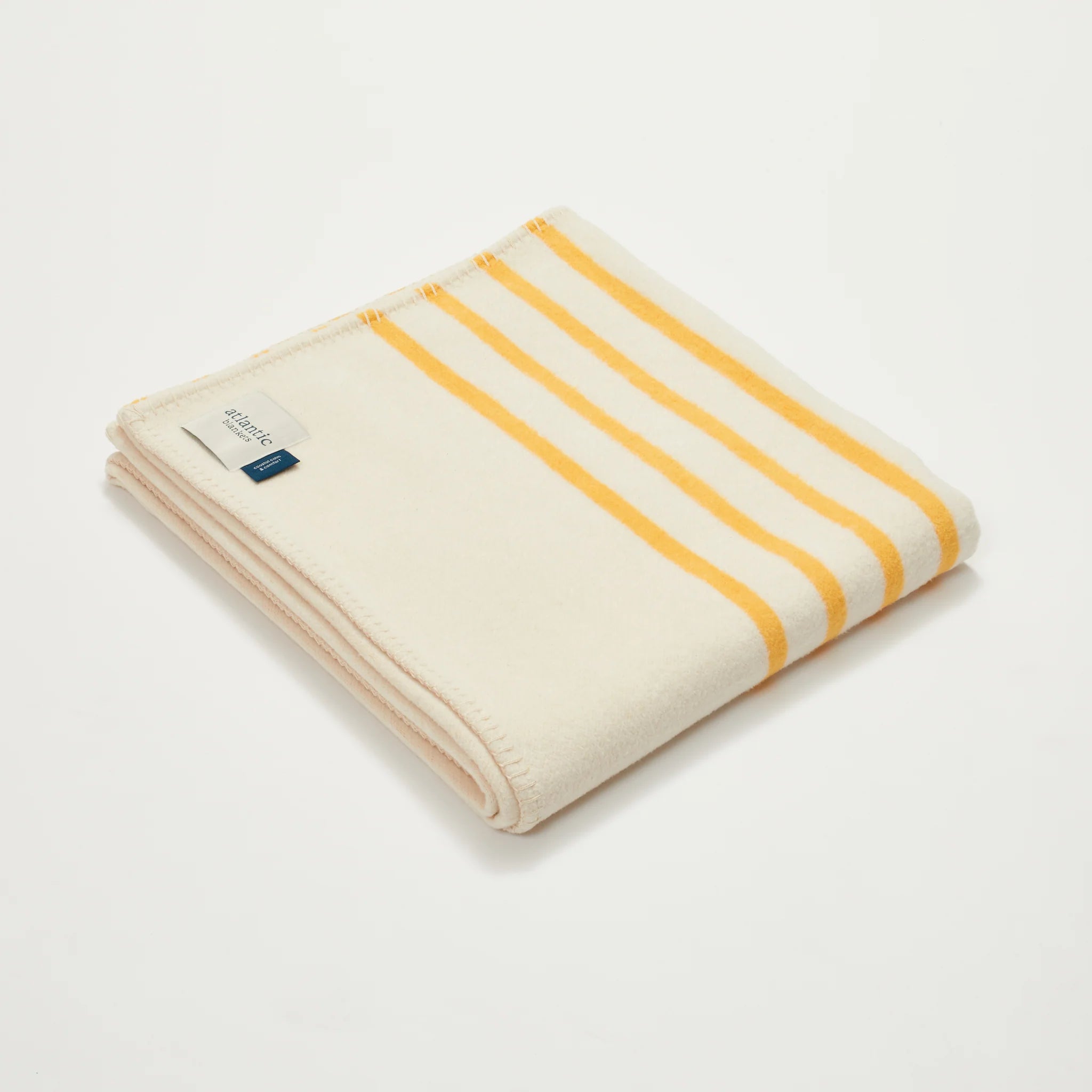 Yellow Stripe Recycled Cotton Blanket