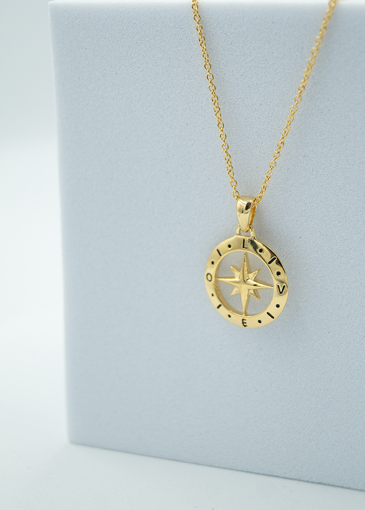 Reversible Compass Necklace