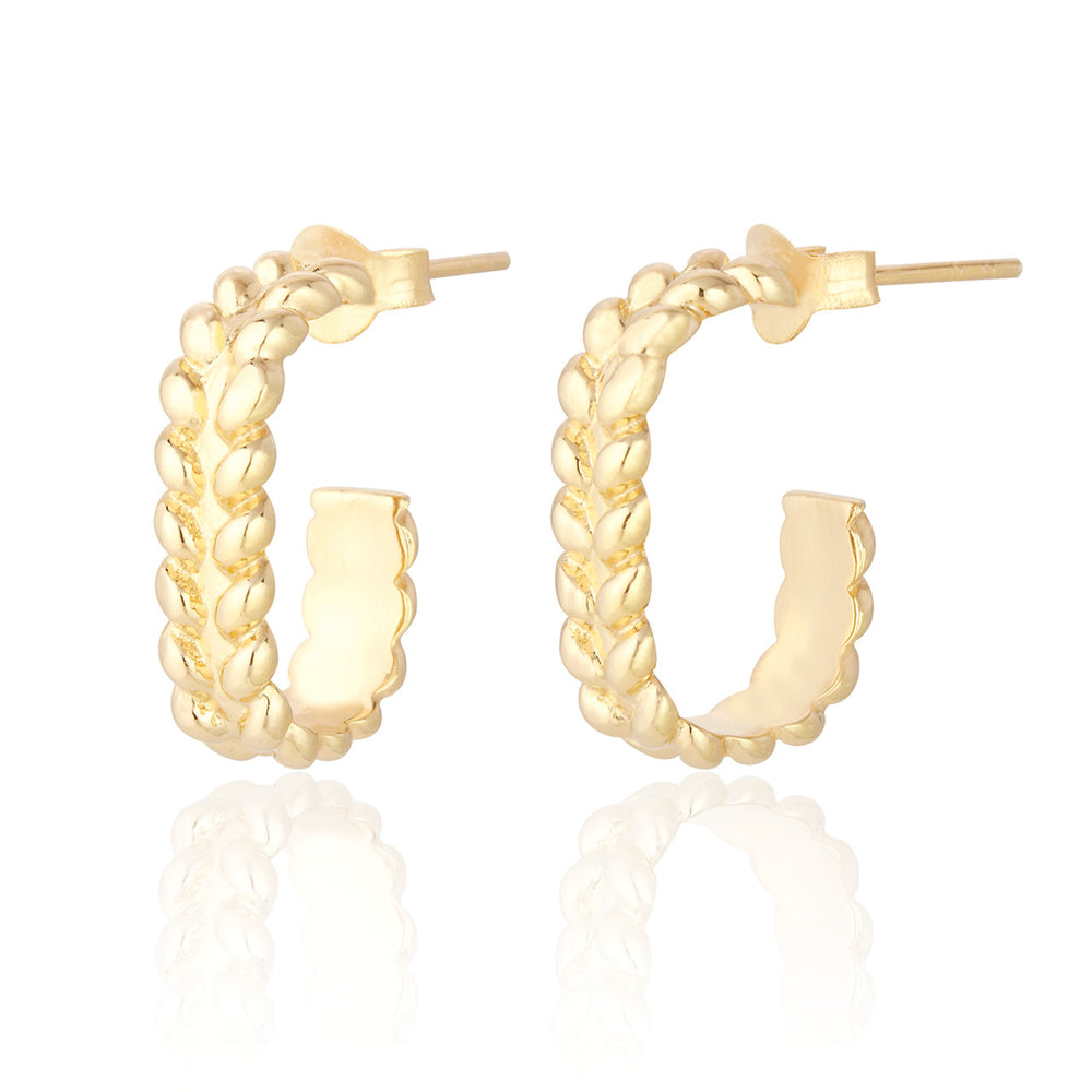 Aki Leaf Hoop Earrings