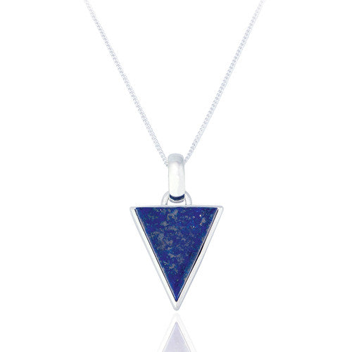Lapis Triangle Necklace