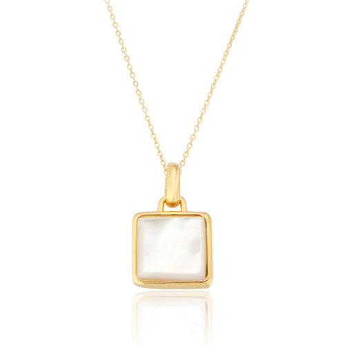 Mother of Pearl Square Necklace