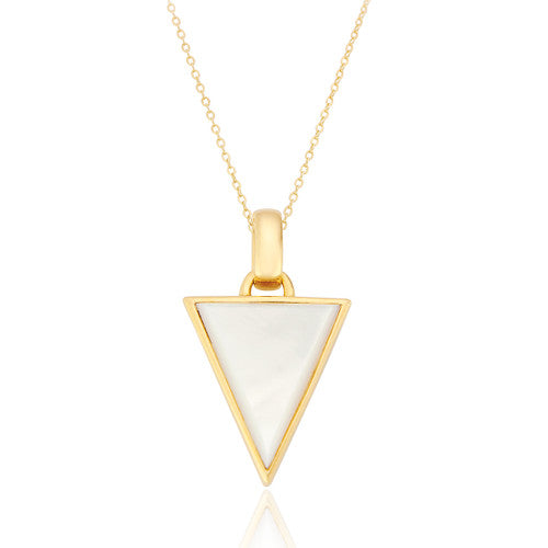 Mother of Pearl Triangle Necklace