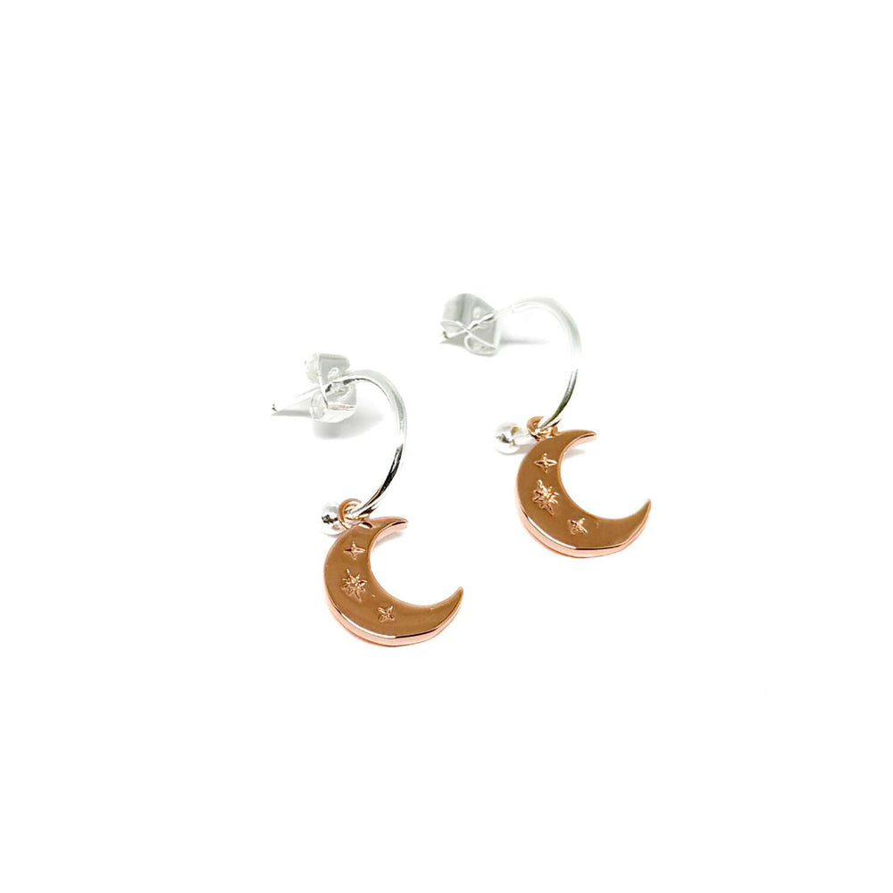 Moon and Star Earrings
