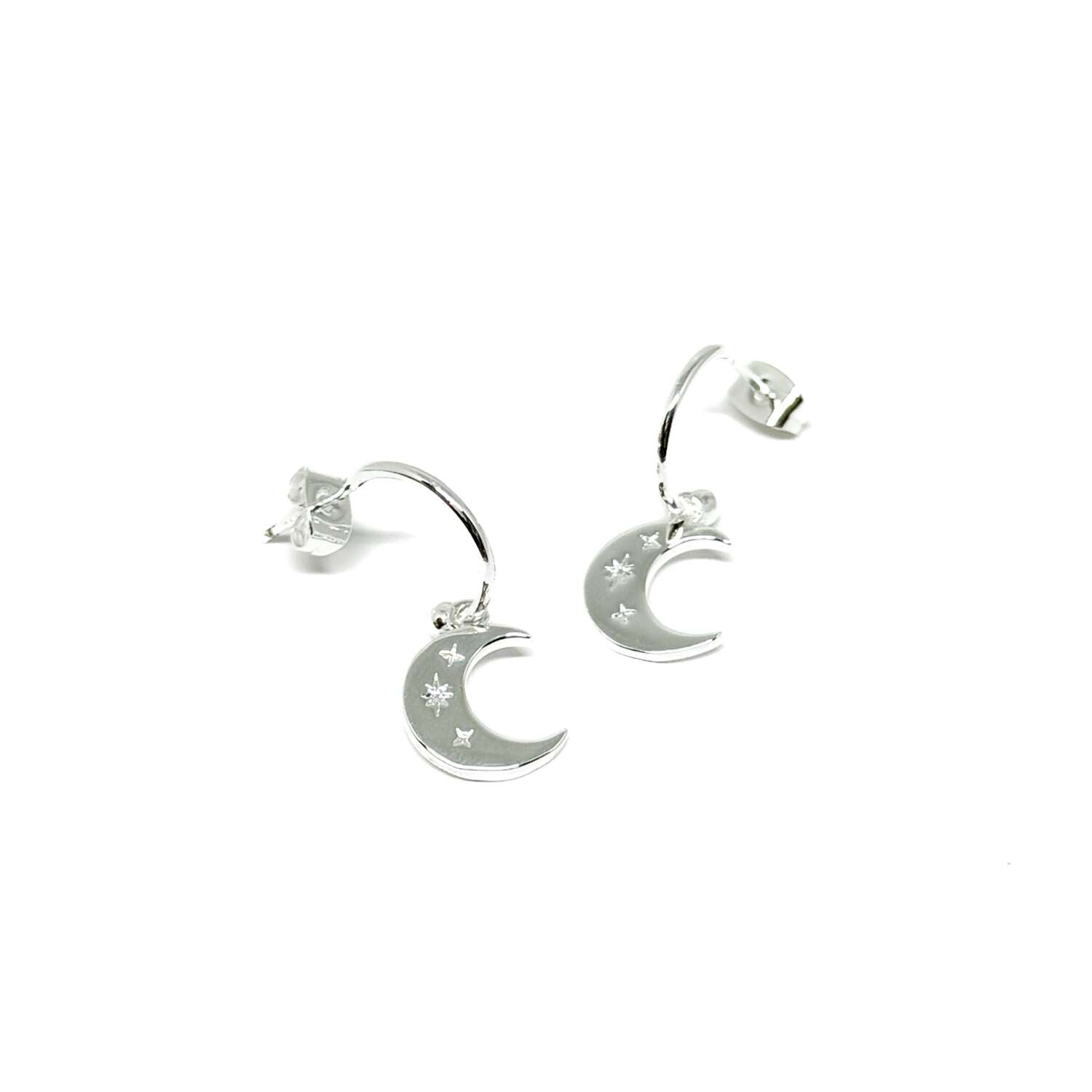Moon and Star Earrings